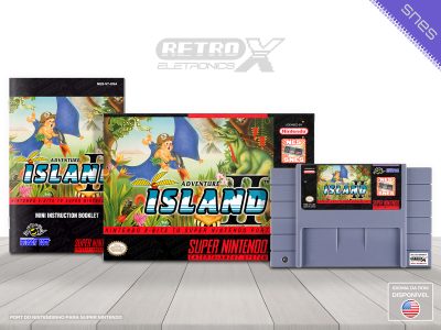 Adventure Island 2 NES TO SNES Super Nintendo Completo - port