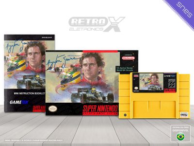 Ayrton Senna HACK Super Nintendo Completo - hack Cartucho Amarelo