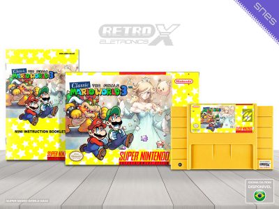 Classic Mario World 3 The Finale HACK Super Nintendo Completo - hack Cartucho Amarelo