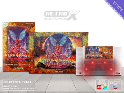 Firebrand Red Blaze Collection Especial Super Nintendo Caixa Completo - coletanea especial caquinhos 3d Cartucho Translucido x COM LEDS