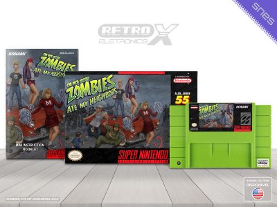 Oh No! More Zombies ate my Neighborns HACK Super Nintendo Completo - hack Cartucho Verde Claro