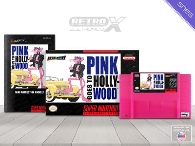 Pink Goes To Hollywood YW Super Nintendo Completo - cartucho rosa