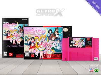Pretty Guardian Sailor Moon Another Story ASSE Super Nintendo Completo - cartucho rosa