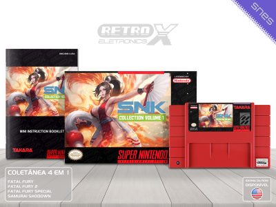 Snk Collection Volume 1 SNK1 Super Nintendo Completo - coletanea Cartucho Vermelho