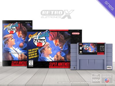 Street Fighter Alpha 2 AUZE Super Nintendo Completo - chip especial
