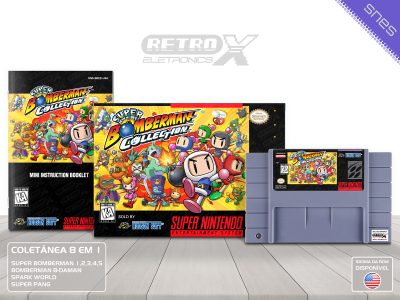 Super Bomberman Collection SBCE Super Nintendo Completo - coletanea