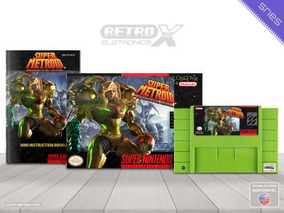 Super Metroid Redesign Axeil Edition HACK Super Nintendo Completo - hack Cartucho Verde Claro