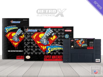 The Death and Return of Superman 9D Super Nintendo Completo - Cartucho Preto