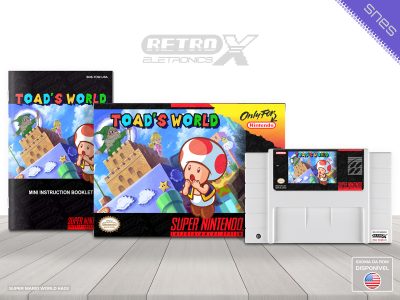 Toad's World TOW Super Nintendo Completo - hack Cartucho Branco