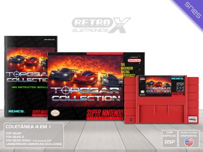 Top Gear Collection TGCE Super Nintendo Completo - chip especial coletanea cartucho vermelho